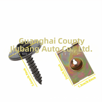 Οικουμενικός μεταλλικός κλιπ για πινακίδα αυτοκινήτου με βάση βιδών