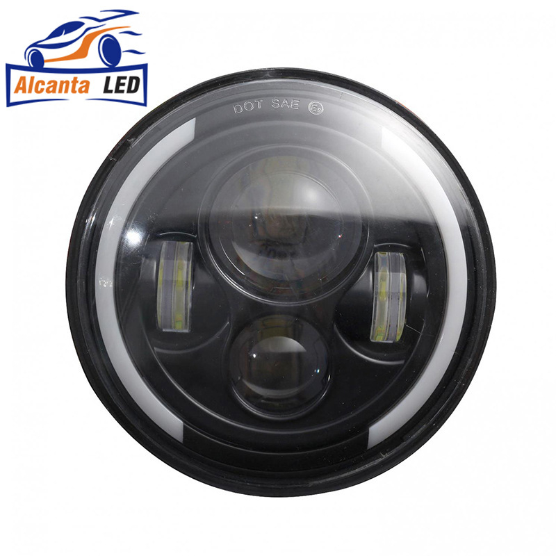 Angel Eyes priekiniai žibintai, 60W, 12-80V, IP68, 6000LM, Aliuminio korpusas, Tinka Jeep SUV ir Harley motociklui