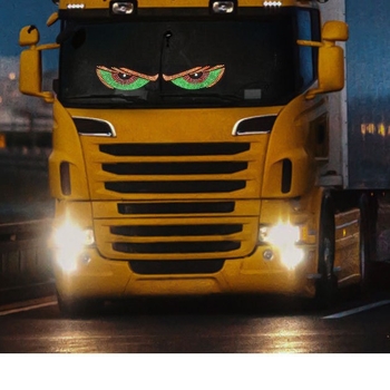 USB dinaminis Velnio akis LED ekranas automobiliui, modelis D001, medžiaga aliuminis+LED, 5V, 1A, tinkamas sunkvežimiui ir automobiliui