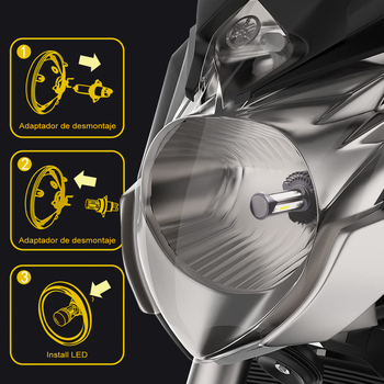 T12 LED priekinis žibintas automobiliui ir motociklui, 10W COB, 9-60V, 2000 lm, IP68