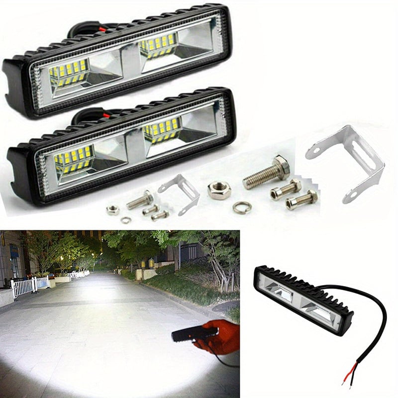 Motocikla LED priekšējā gaisma un darba gaisma, 16 LED rindā, 12V, IP65, 192 lm, 2835 LED