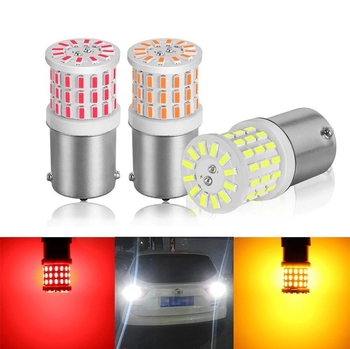 BAY15D automobilių LED stabdymo ir posūkio šviesa, 3014 SMD, keramikinis aukštos šviesos, 12V, 5W