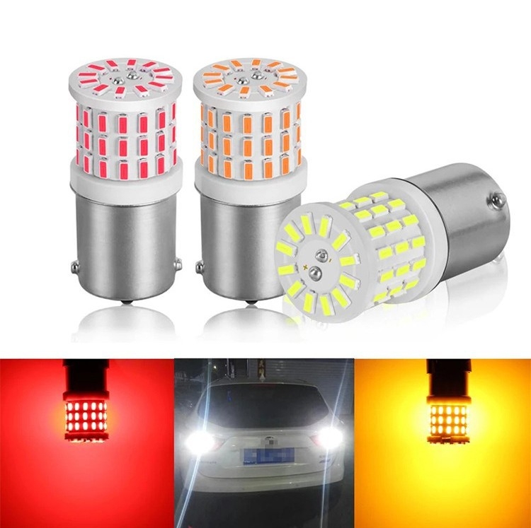 BAY15D automobilių LED stabdymo ir posūkio šviesa, 3014 SMD, keramikinis aukštos šviesos, 12V, 5W