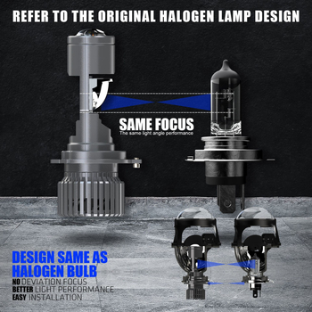 P6 LED H4 priekinis žibintas, 40W, 12V, 4800LM, IP68