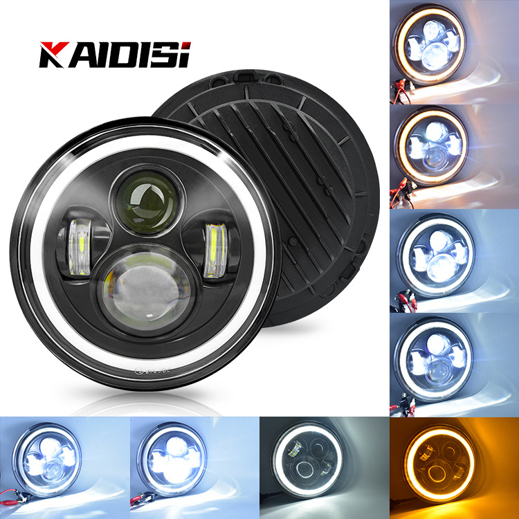 Wrangler RGB Angel Eye LED priekinis žibintas, 60W, 12-36V, 5800 lm, 30000 h