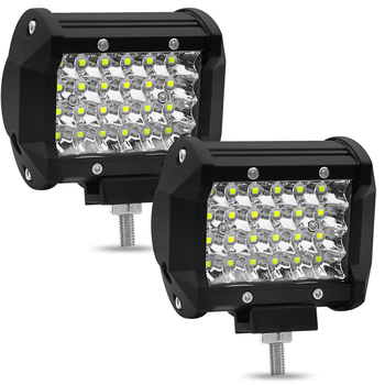 LED darbo šviesa, 4 eilučių, 72W, 3600lm, 6000K, 12-24V, aliuminio korpusas