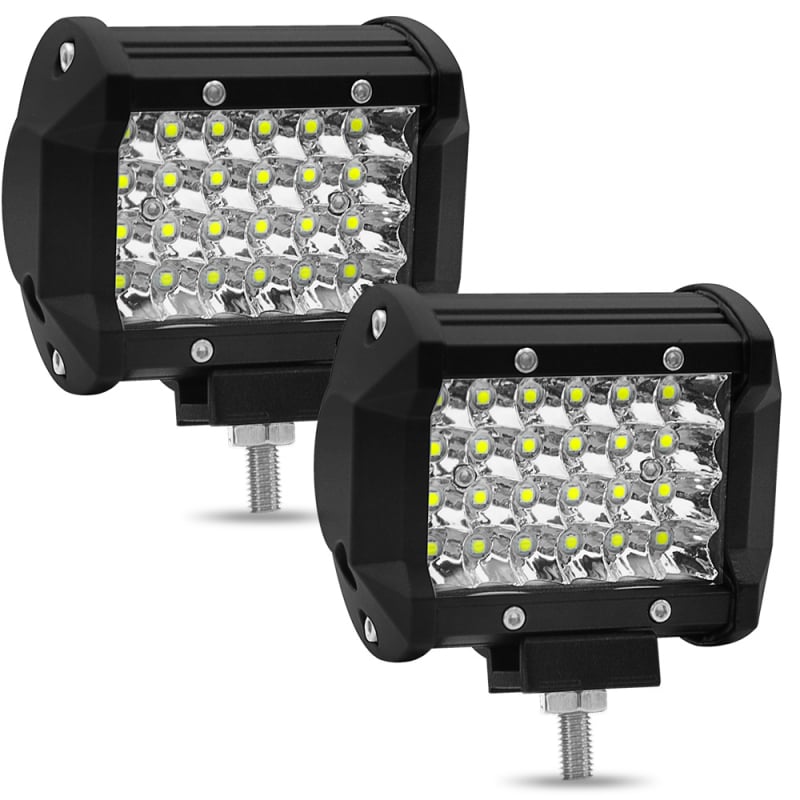 LED darbo šviesa, 4 eilučių, 72W, 3600lm, 6000K, 12-24V, aliuminio korpusas