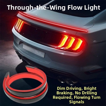 LED aizmugurējais lukturis ar oglekļa šķiedras spārnu, universāla saderība, 12V, 14W, 3500K, Modelis 411