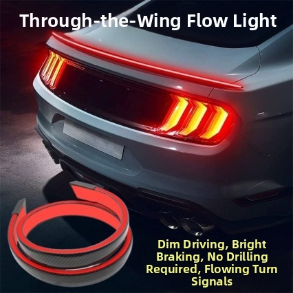 LED задна светлина за автомобил с карбоново крило, универсална съвместимост, 12V, 14W, 3500K, модел 411