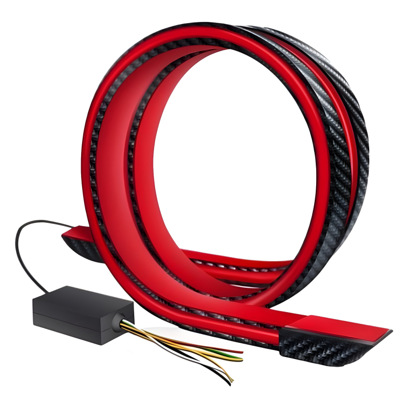 LED aizmugurējais lukturis ar oglekļa šķiedras spārnu, universāla saderība, 12V, 14W, 3500K, Modelis 411