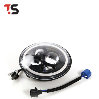 LED priekinis žibintas Jeep Wrangler su 4 LED, H4 suderinamas, IP65, 50 000 valandų tarnavimo laikas, aliumininė + akrilo konstrukcija