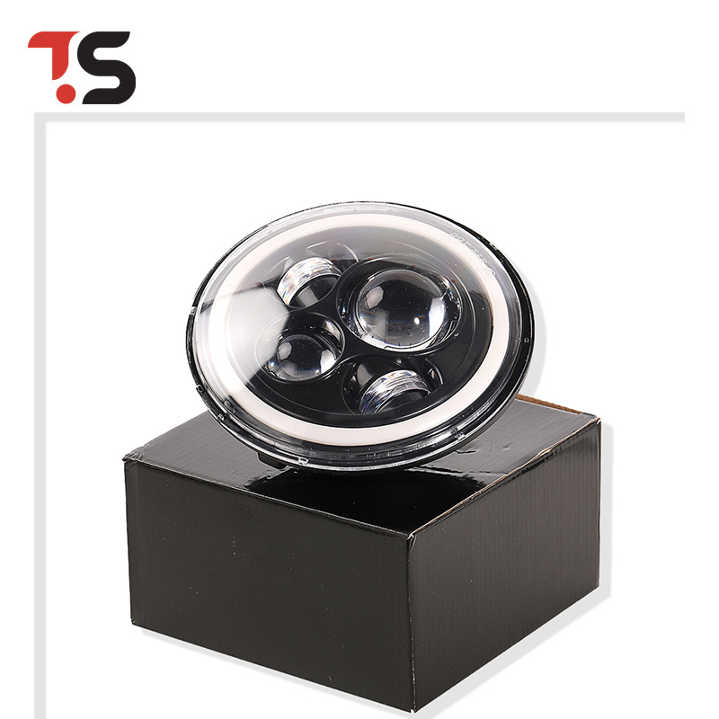 LED priekinis žibintas Jeep Wrangler su 4 LED, H4 suderinamas, IP65, 50 000 valandų tarnavimo laikas, aliumininė + akrilo konstrukcija