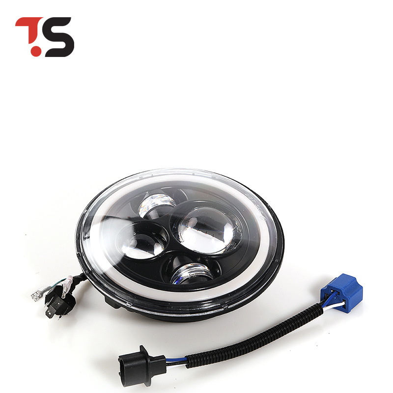 LED priekinis žibintas Jeep Wrangler su 4 LED, H4 suderinamas, IP65, 50 000 valandų tarnavimo laikas, aliumininė + akrilo konstrukcija