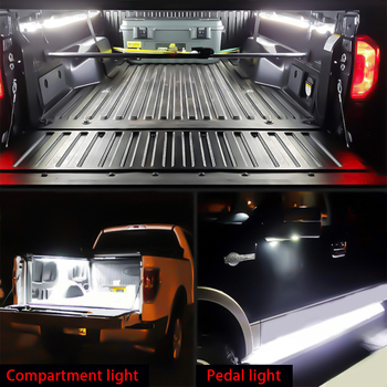 LED galinės šviesos juosta pikapui, silikonas, 12V, 2A, 25W