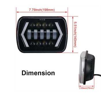 Wrangler LED priekiniai žibintai — 55W, 12-24V, 5500 lm, IP68, LED