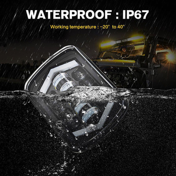 Wrangler LED priekiniai žibintai — 55W, 12-24V, 5500 lm, IP68, LED