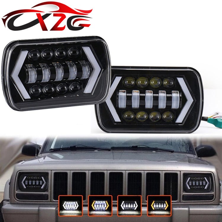 Wrangler LED priekiniai žibintai — 55W, 12-24V, 5500 lm, IP68, LED