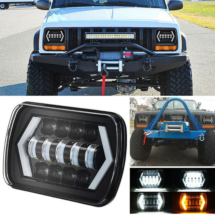 Wrangler LED priekiniai žibintai — 55W, 12-24V, 5500 lm, IP68, LED
