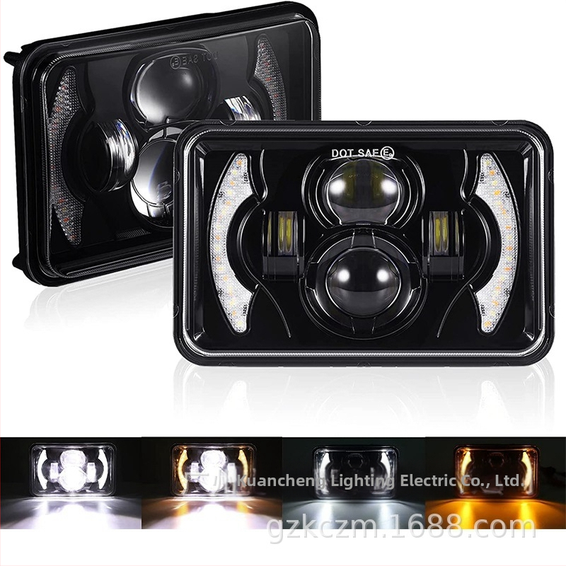 LED квадратна фара за GMC/Chevrolet/Suzuki DRZ мотоциклет – 60W, 10-30V, IP67, алуминиева отливка