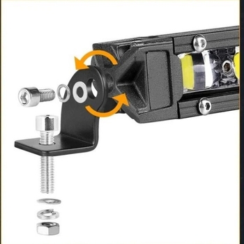 Ultra plona vienos eilės 6D lęšių LED darbo šviesa visureigiams, 9-32V, 60-240W, 6000K, LED 3030