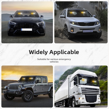Ren Chi διπλής κεφαλής φάρος έκτακτης ανάγκης αυτοκινήτου με βεντουζά για παρμπρίζ, 40 LED, προειδοποίηση ασφαλείας
