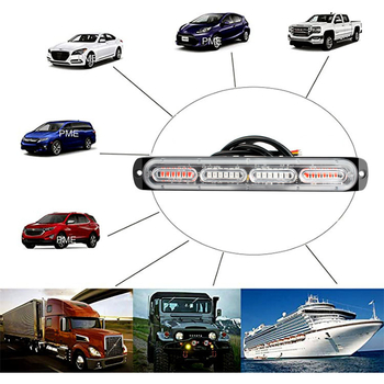 24 LED ultra plona šoninė šviesa motociklui, automobiliui ir sunkvežimiui — aliuminio korpusas, LED 3030, 72W, 12V, tarnavimo laikas 50 000 h