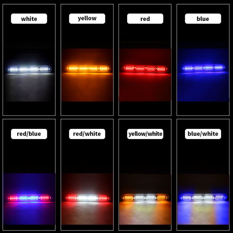 24 LED ultra plona šoninė šviesa motociklui, automobiliui ir sunkvežimiui — aliuminio korpusas, LED 3030, 72W, 12V, tarnavimo laikas 50 000 h