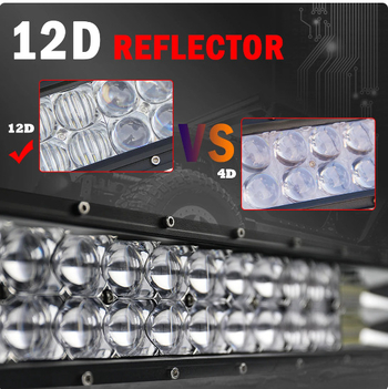 Hummer stiliaus visureigio LED šviesa, didelė galia 420–1020W, 9–80V, IP68, 3030 LED, 6000 lm