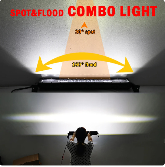 Hummer stiliaus visureigio LED šviesa, didelė galia 420–1020W, 9–80V, IP68, 3030 LED, 6000 lm