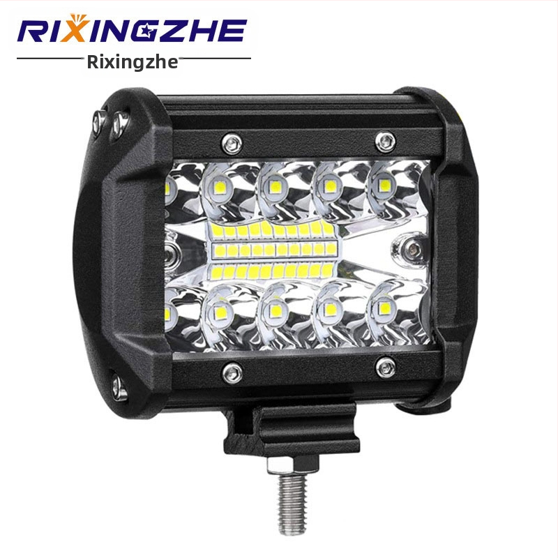 Автомобилна LED работна светлина с три лещи - 60W, 3600lm, 9-36V, алуминиева