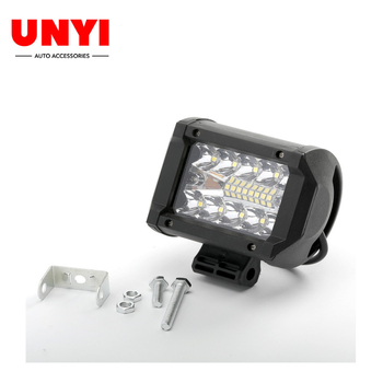 LED φως εργασίας αυτοκινήτου με τρεις σειρές LED, 60W, 12–24V, 6000 lm, αλουμινένιο περίβλημα