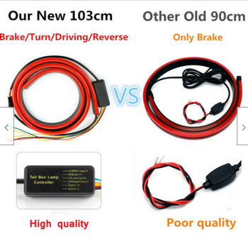 LED stabdymo žibintas aukštam įrengimui, silikono korpusas, 12V, galinės šviesos juostos, kelių režimų LED srautas ir posūkio įspėjimas