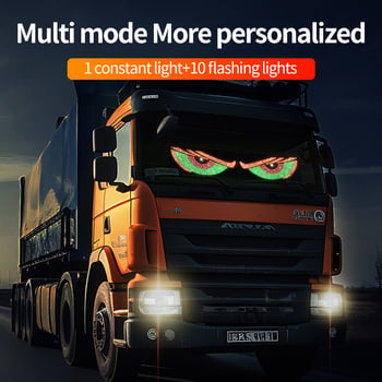 USB-s LED démon szem kijelző matrica teherautókhoz