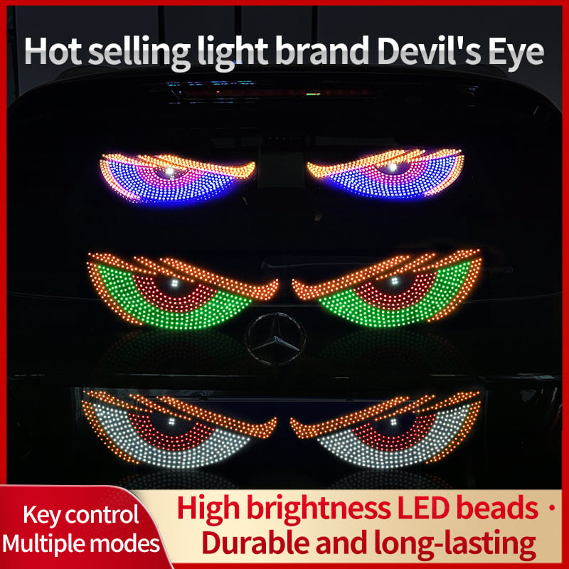 USB-s LED démon szem kijelző matrica teherautókhoz
