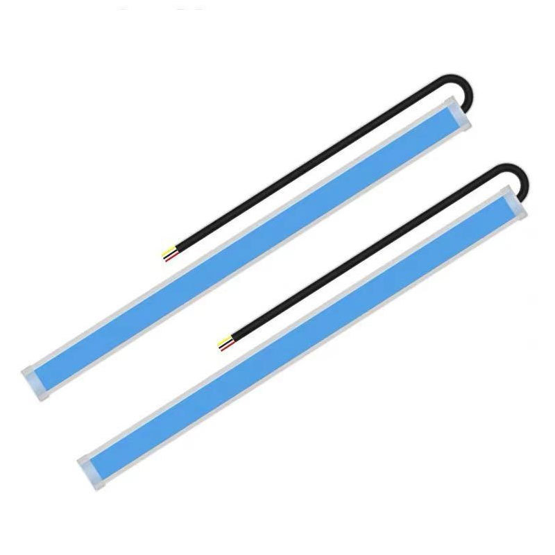 Automobiļu LED dienas gaitas lukturi ar secīgu pagrieziena signālu un gaismas vadotnes joslu, silikons, 12V, IP67, 500 lm, 2835 LED