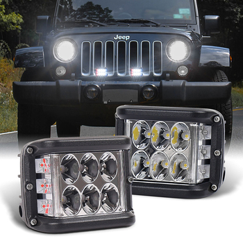 Aowos 18W LED darbo lemputė su trim pusėmis OL-1818S, 12V, korpusas iš liejimo aliuminio lydinio