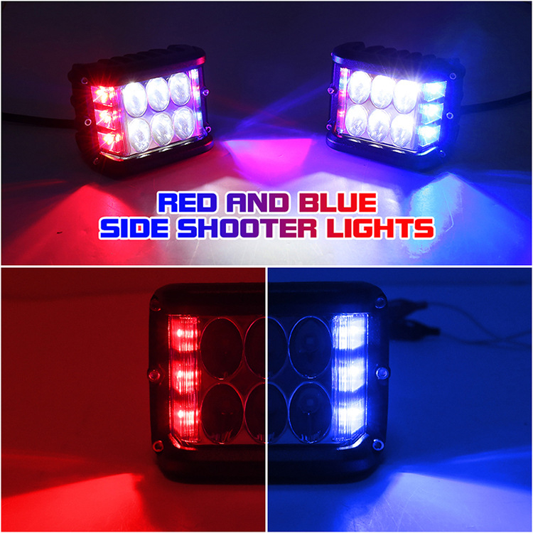 Aowos 18W LED darbo lemputė su trim pusėmis OL-1818S, 12V, korpusas iš liejimo aliuminio lydinio