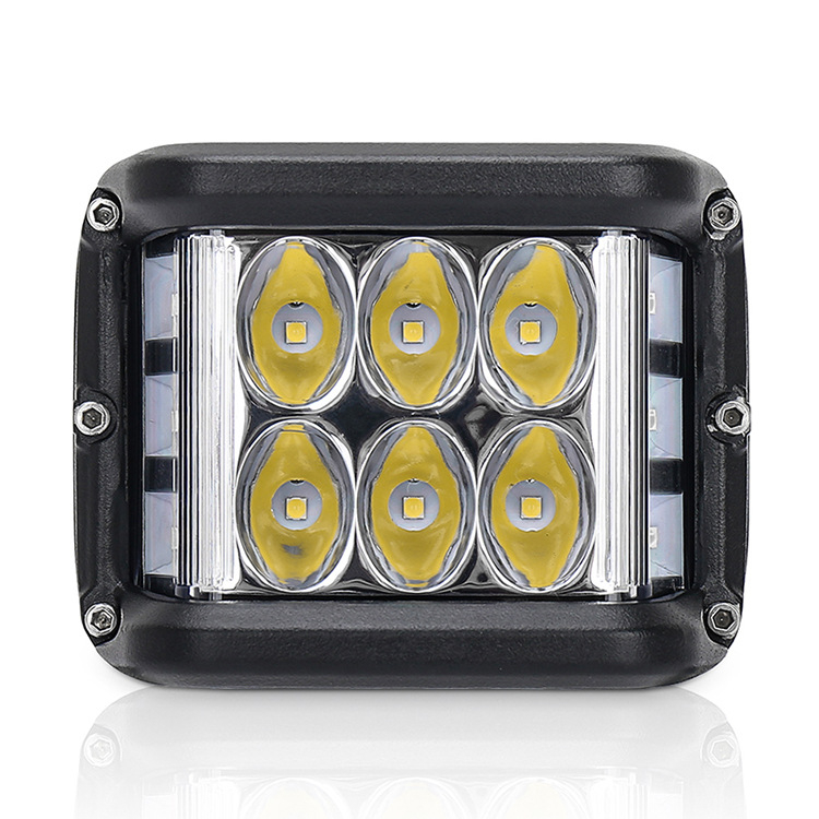 Aowos 18W LED darbo lemputė su trim pusėmis OL-1818S, 12V, korpusas iš liejimo aliuminio lydinio