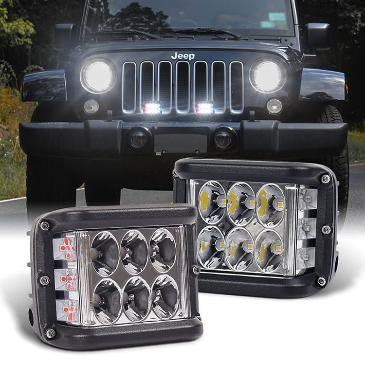 Aowos 18W LED darbo lemputė su trim pusėmis OL-1818S, 12V, korpusas iš liejimo aliuminio lydinio