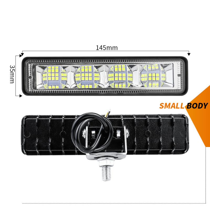 LED darbo lemputė, linijinis formatas, 72W, 12-60V, 2200 lm, 6500K, modelis H-1B-SS-4-W, aliuminio korpusas