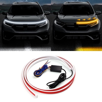 Automobiļu lukturi ar DRL un dinamiskiem skenēšanas veidiem, caur-tipa, regulējami gari un īsie lukturi uz motora vāka, 12V, 8W, LED 2835, 3000 lm, IP54