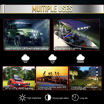 Automobilio LED off-road darbo šviestuvas su 108 LED, 1200W, 12-80V, 52000 lm