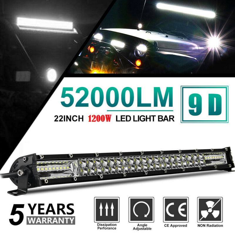 Automobilio LED off-road darbo šviestuvas su 108 LED, 1200W, 12-80V, 52000 lm