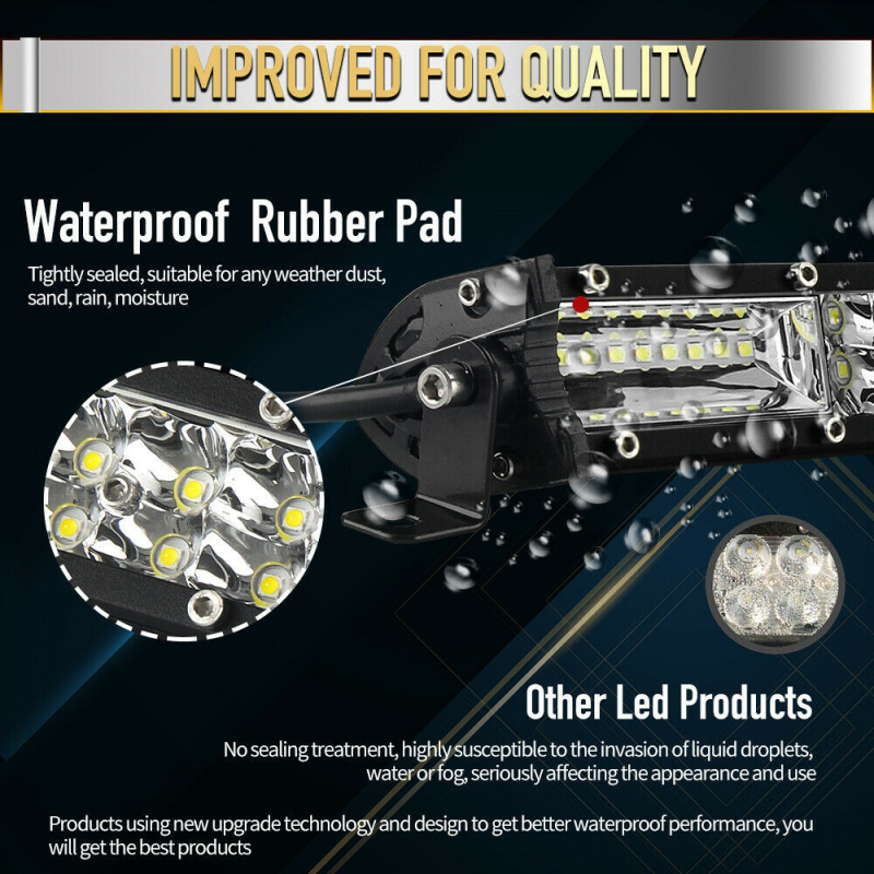 Automobilio LED off-road darbo šviestuvas su 108 LED, 1200W, 12-80V, 52000 lm