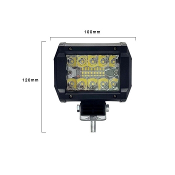 Automobilio LED darbo lemputė, 60W, 12V, 6000lm, IP64, aliuminio korpusas, projekcinė lemputė
