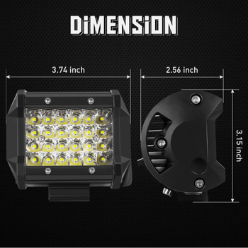 LED darbo žibintas transporto priemonėms, 72W, 12-24V, 10800 lm, 6000K