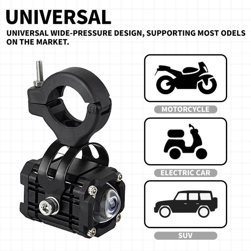 Φακός LED μοτοσικλέτας υψηλής φωτεινότητας, εξωτερικός, 12-80V, 6000 lm, 15W, IP67, κράμα αλουμινίου