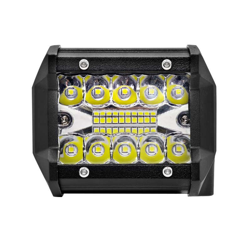 LED darbo lemputė su trimis spinduliais, 60W, 6000 lm, 9-36V, aliuminio korpusas