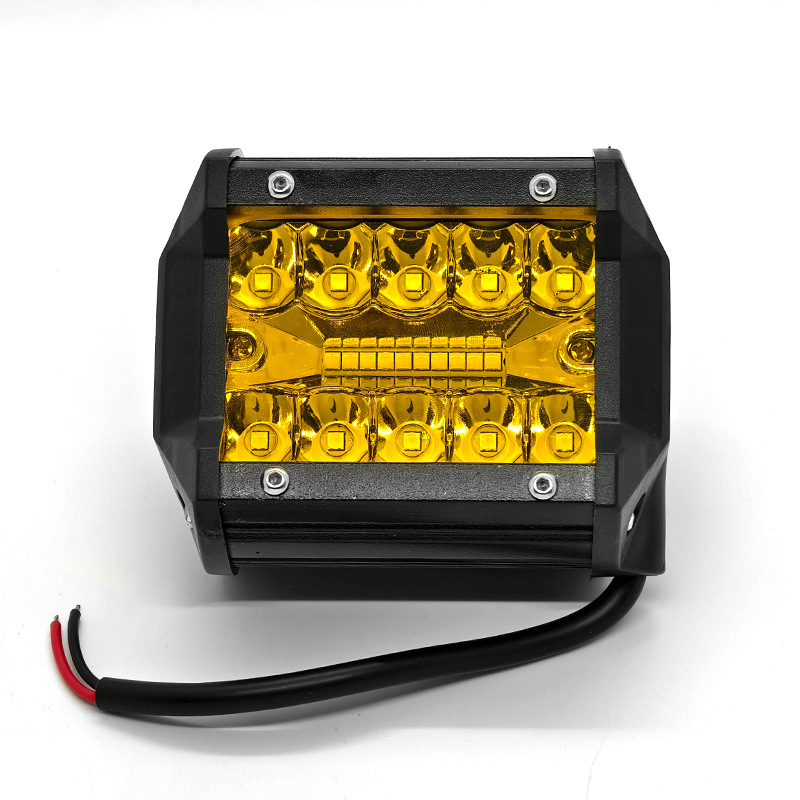 LED darbo lemputė su trimis spinduliais, 60W, 6000 lm, 9-36V, aliuminio korpusas