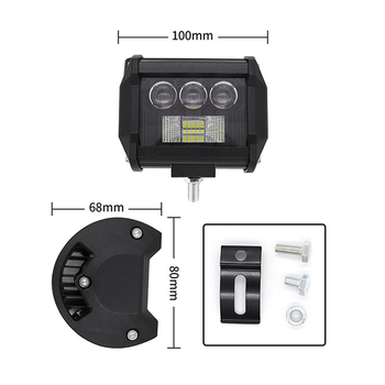 Φωτιστικό LED εργασίας αυτοκινήτου, 50W, φακός 7D, 8 LED, 12-24V, 5000LM